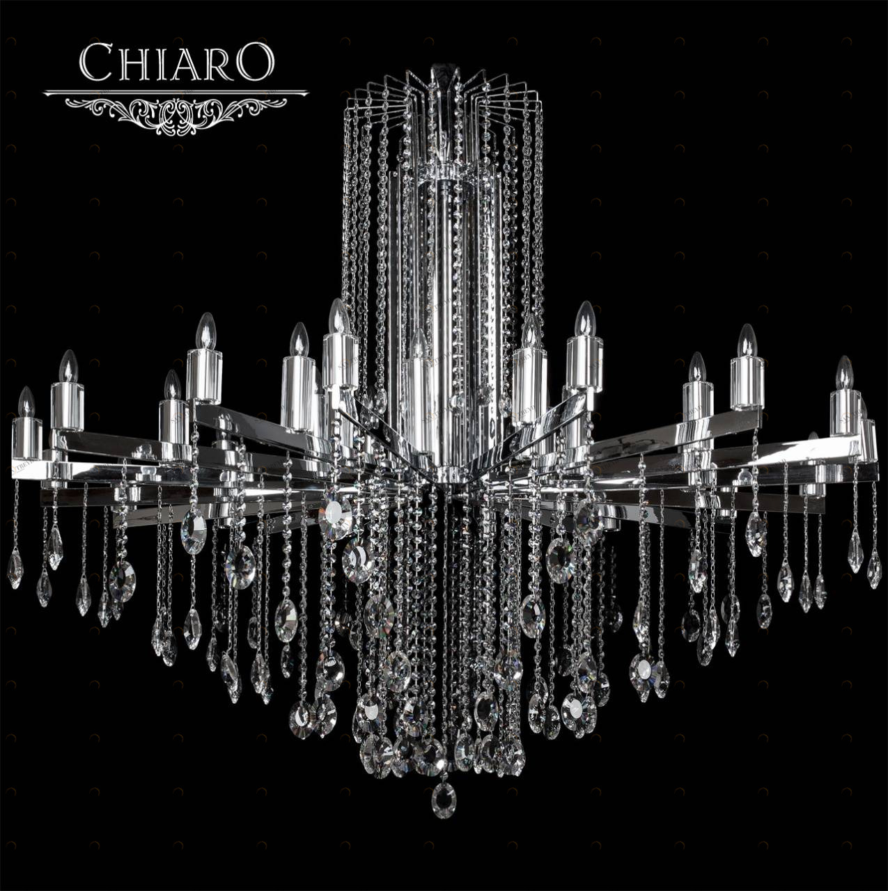 Люстра дизайнерская Worth 2 хром белая 613010332 SUPERNW ДИЗАЙНЕРСКИЕ, РАМОНА 056030 Хром;белый 