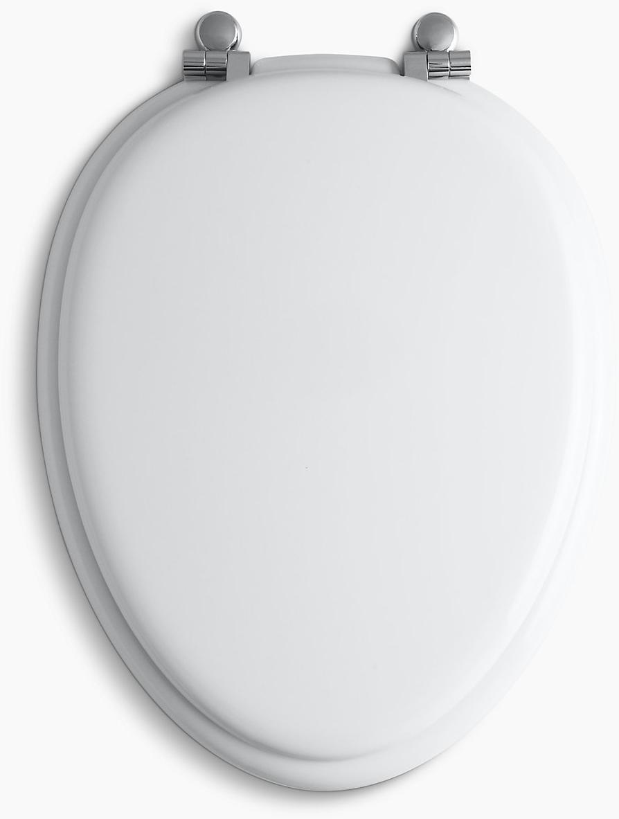 KOHLER Удлиненное сиденье для унитаза Kathryn с петлями из полированного хрома K-4701-CP-0  - Вид №2