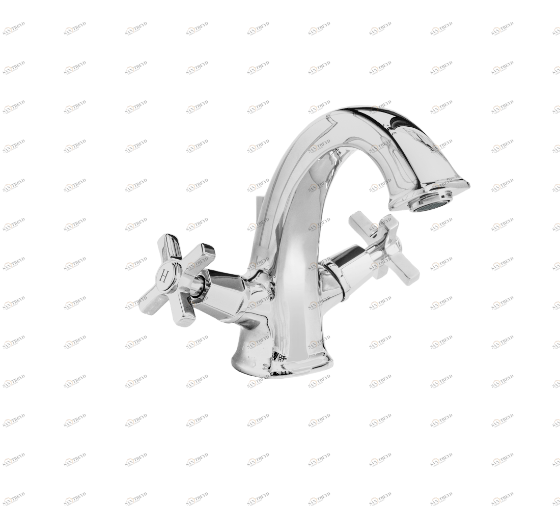 Gentry Home Смеситель для раковины на 3 отверстия Chopin Metal Хром GH102685 