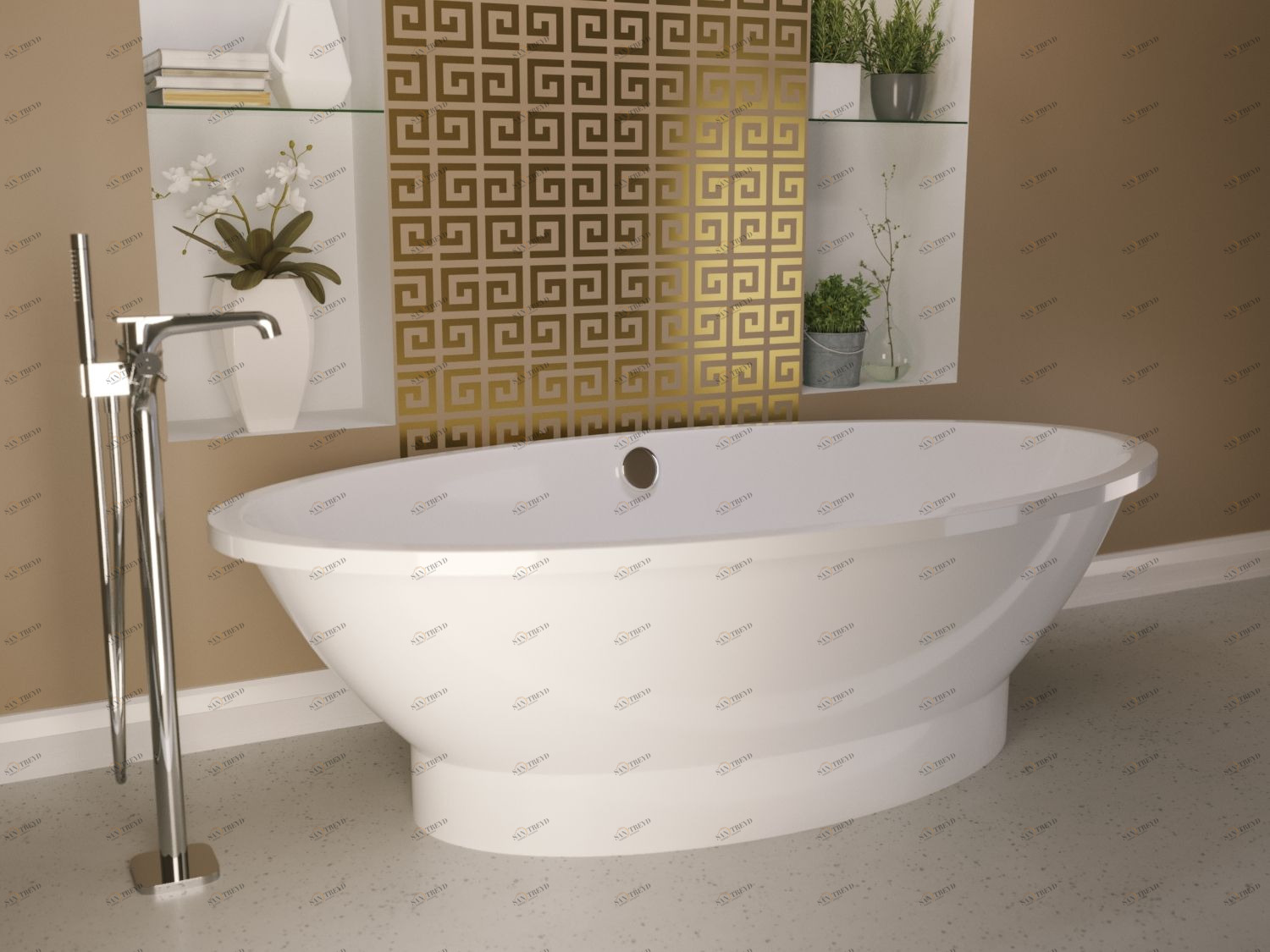 Ванна из мрамора Aquastone Кантри KANTRI190