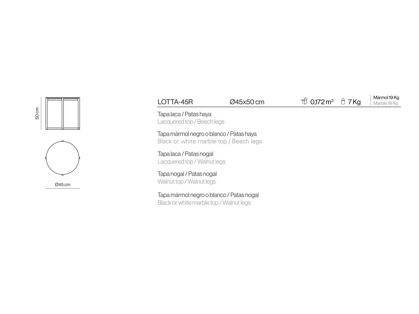 Круглый журнальный столик из МДФ Kendo Mobiliario Лотта ARCH-00115185 - Вид №9