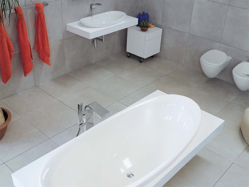 Овальная каменная ванна в центре комнатыluce® Ceramica Flaminia ARCH-00063589 - Вид №1