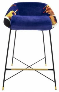 Seletti Высокий табурет из ткани со спинкой Seletti wears toiletpaper 16166