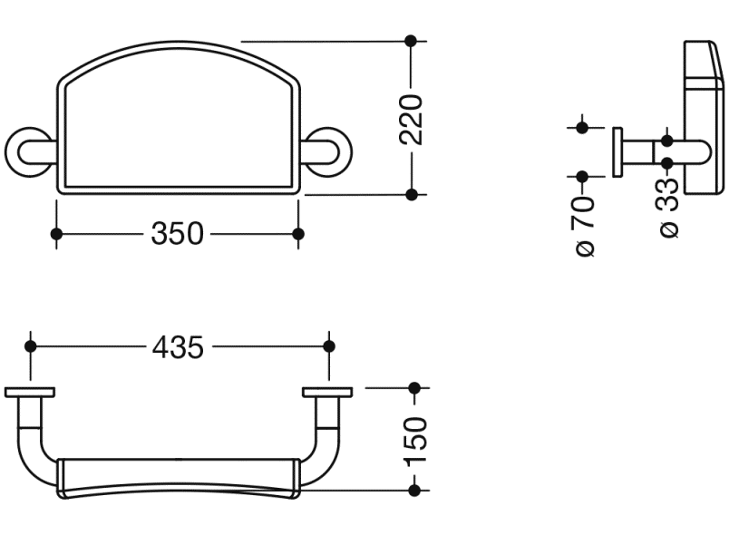 801.51.911 поддержка спины HEWI Stützen  - Вид №1
