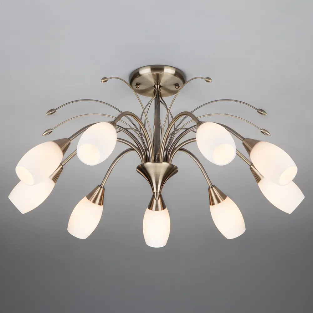 Люстра Eurosvet Ginevra 22080/9, 9 ламп, 29 м², цвет бронза STLM-2176386