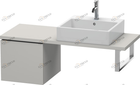 LC582100707 Шкафчик для компактной консоли L-Cube #LC5821 420 x 477 мм Бетонно-серый матовый декор Duravit