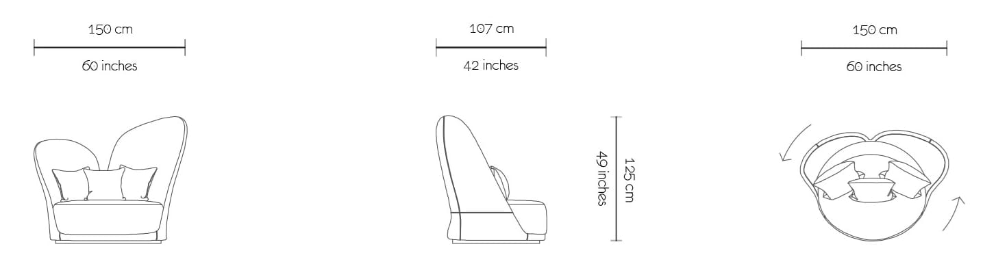 Кресло из нубука MORADA COCÒ ARCH-00057305 - Вид №4