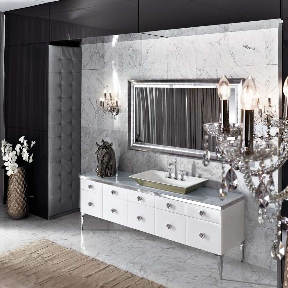 MAJESTIC 02 Комбинация ванной комнаты в отделке VETRO Santreyd 812 - Вид №1