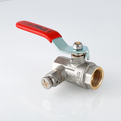 VT.245.N.06 Кран шаровой муфтовый с дренажем и воздухоотводчиком Valtec 1"  - Вид №5