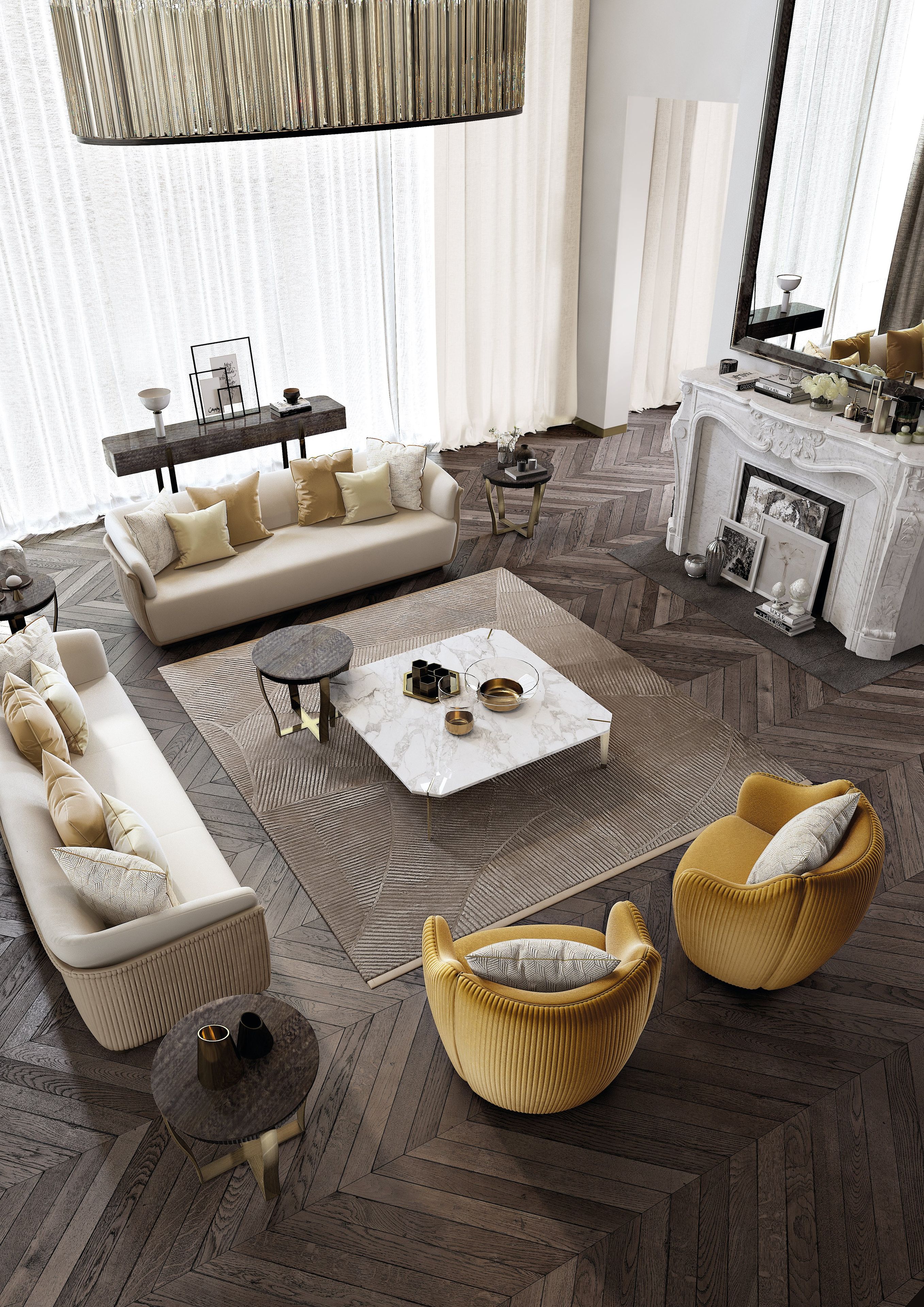 3-местный тканевый диван Capital Collection Mon Allure ARCH-00079039 - Вид №5