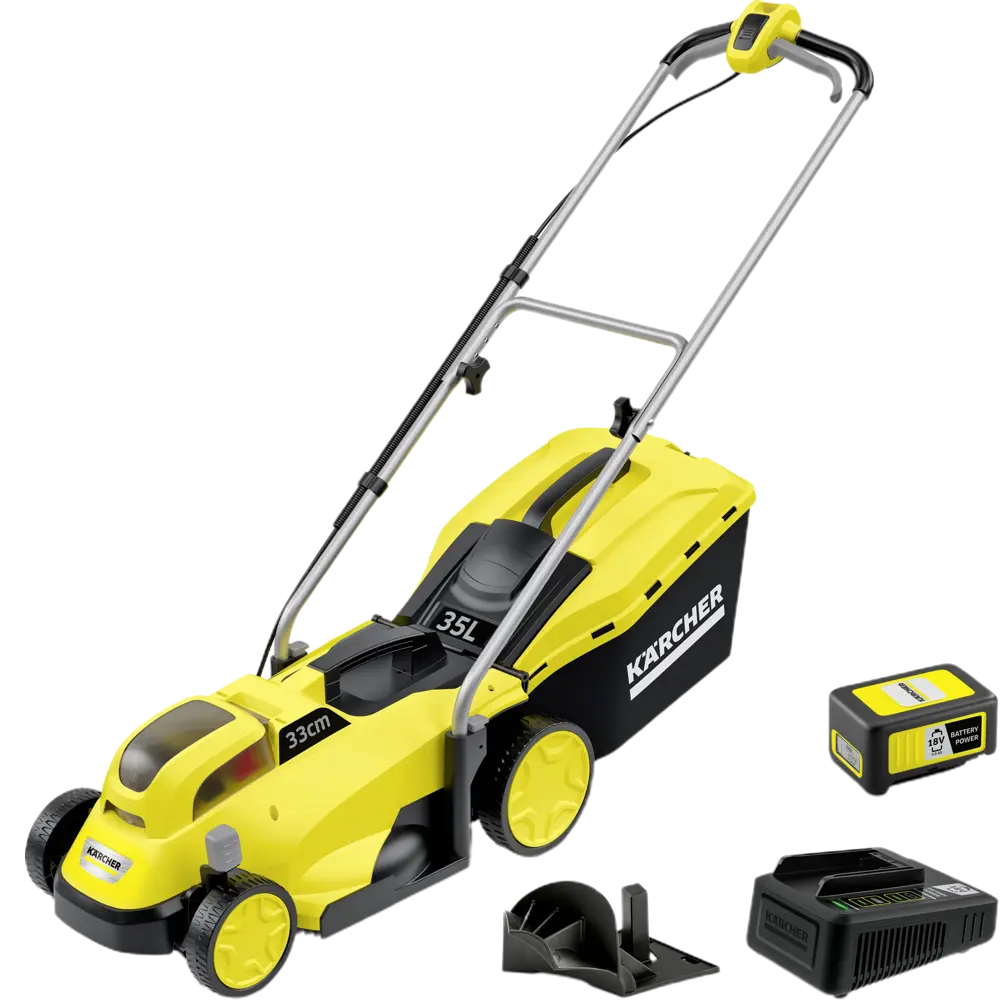 Газонокосилка аккумуляторная Karcher LMO Battery 18-33 18 В 33 см 0x5 Ач АКБ и ЗУ входит в комплект 84771694 STLM-2172564 