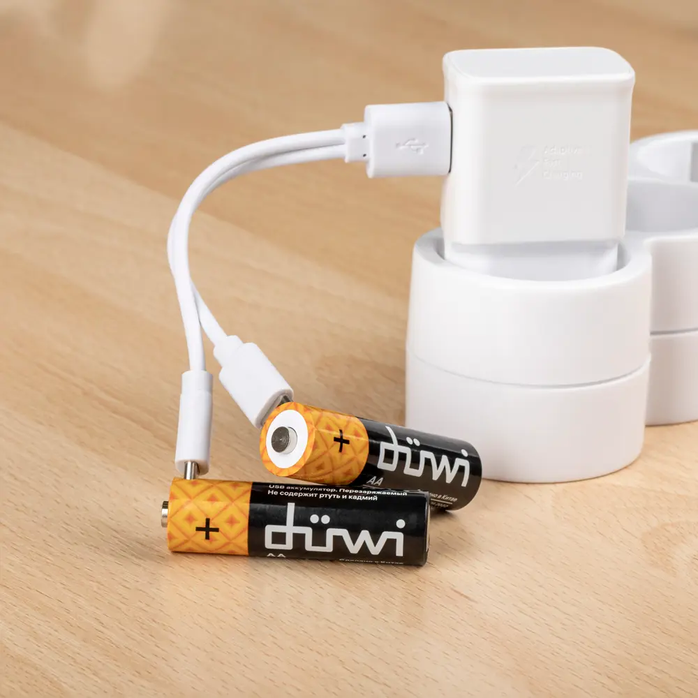 Аккумуляторы DUWI AA литий-ионные 1800 мАч 2 шт с USB-C зарядкой 84376890 STLM-0048865 - Вид №9