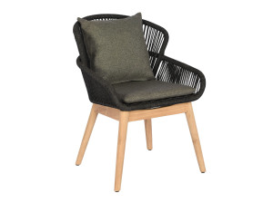 Алюминиевый и деревянный садовый стул