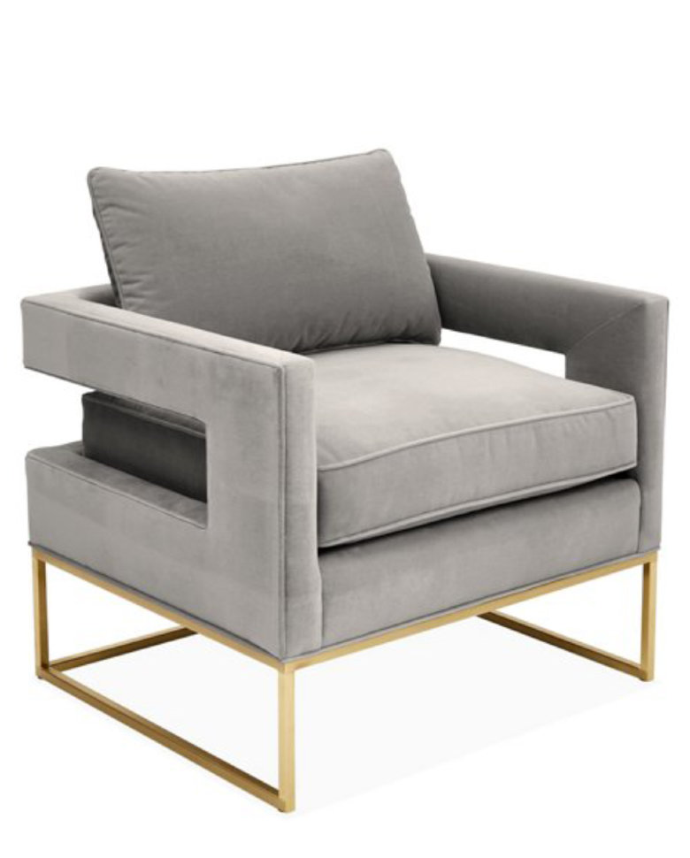 Кресло Prime серое ICON DESIGNE ДИЗАЙНЕРСКИЕ 178161 Серый;золото  - Вид №1