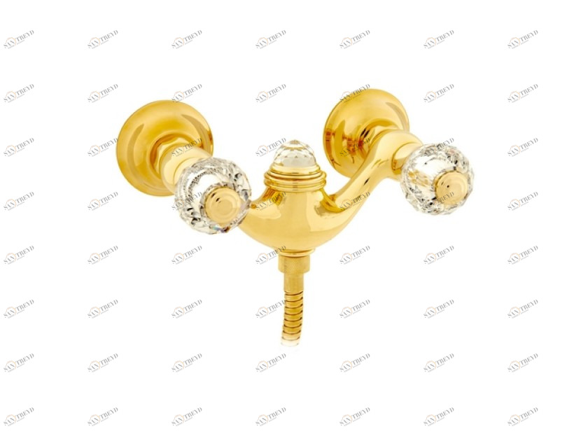 037119.S00.00 Смеситель для душа с кристаллами сваровски Золото 24К Mestre Pacifica