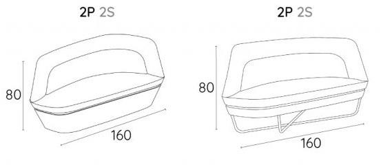 Adrenalina 2-местный тканевый диван Bixib sun-id-1452531 - Вид №7