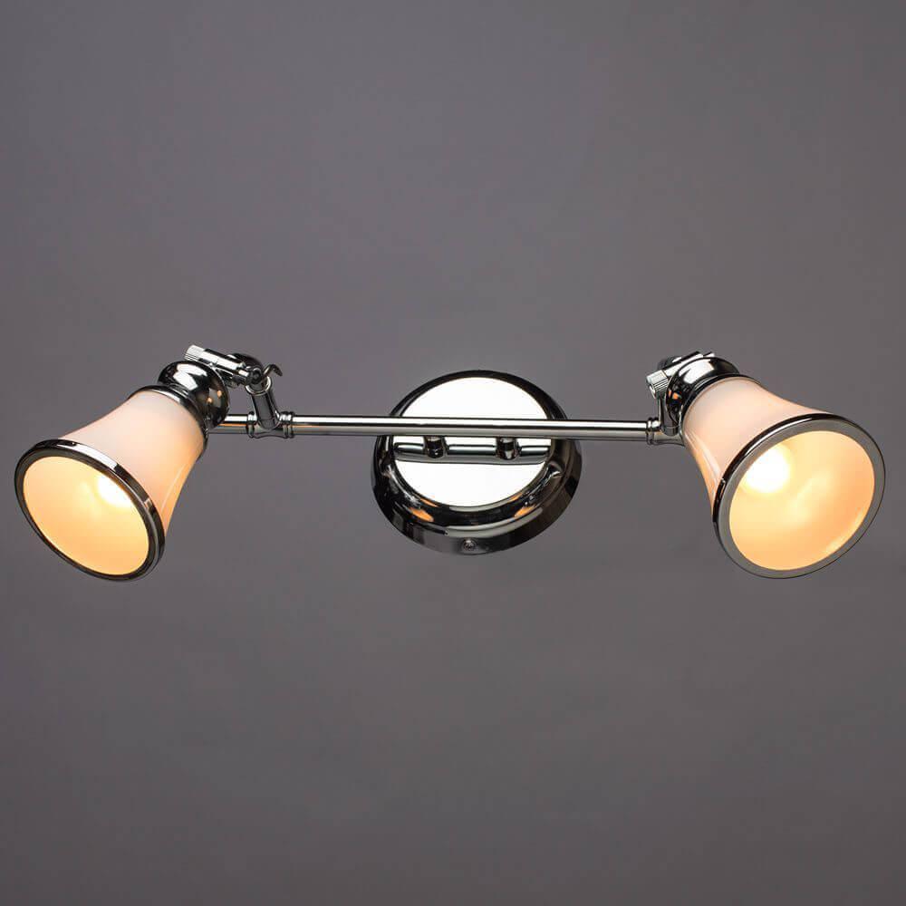 Спот настенный белый с 2 плафонами Arte Lamp 81 A9231AP-2CC ARTE LAMP 81 CHROME 00-3926288 Белый  - Вид №1