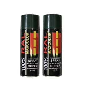 91999023 Краска аэрозольная Maxcolors Ral 6005 2шт глянцевый цвет темно-зеленый 0.8 л 2 шт STLM-1450486