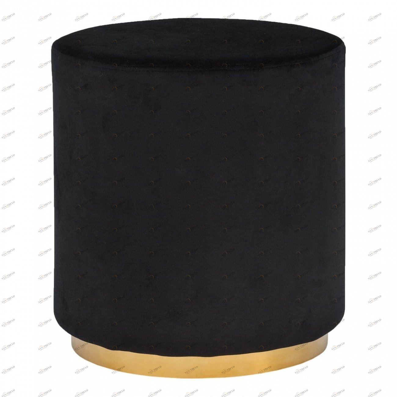 Пуфик круглый черный вельветовый "Оникс" STOOL GROUP ДИЗАЙНЕРСКИЕ 00-3881870 Черный 