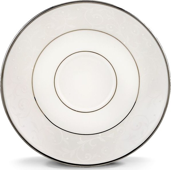 10525128 Lenox Чашка чайно-кофейная с блюдцем Lenox "Чистый опал" 180мл Фарфор костяной 
