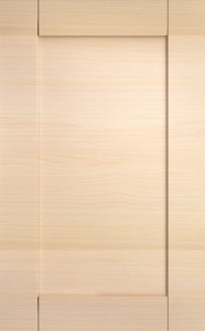 Фасады для кухни Кантри Фрезеровка «Лжевыборка Горизонталь» Береза розовая №64