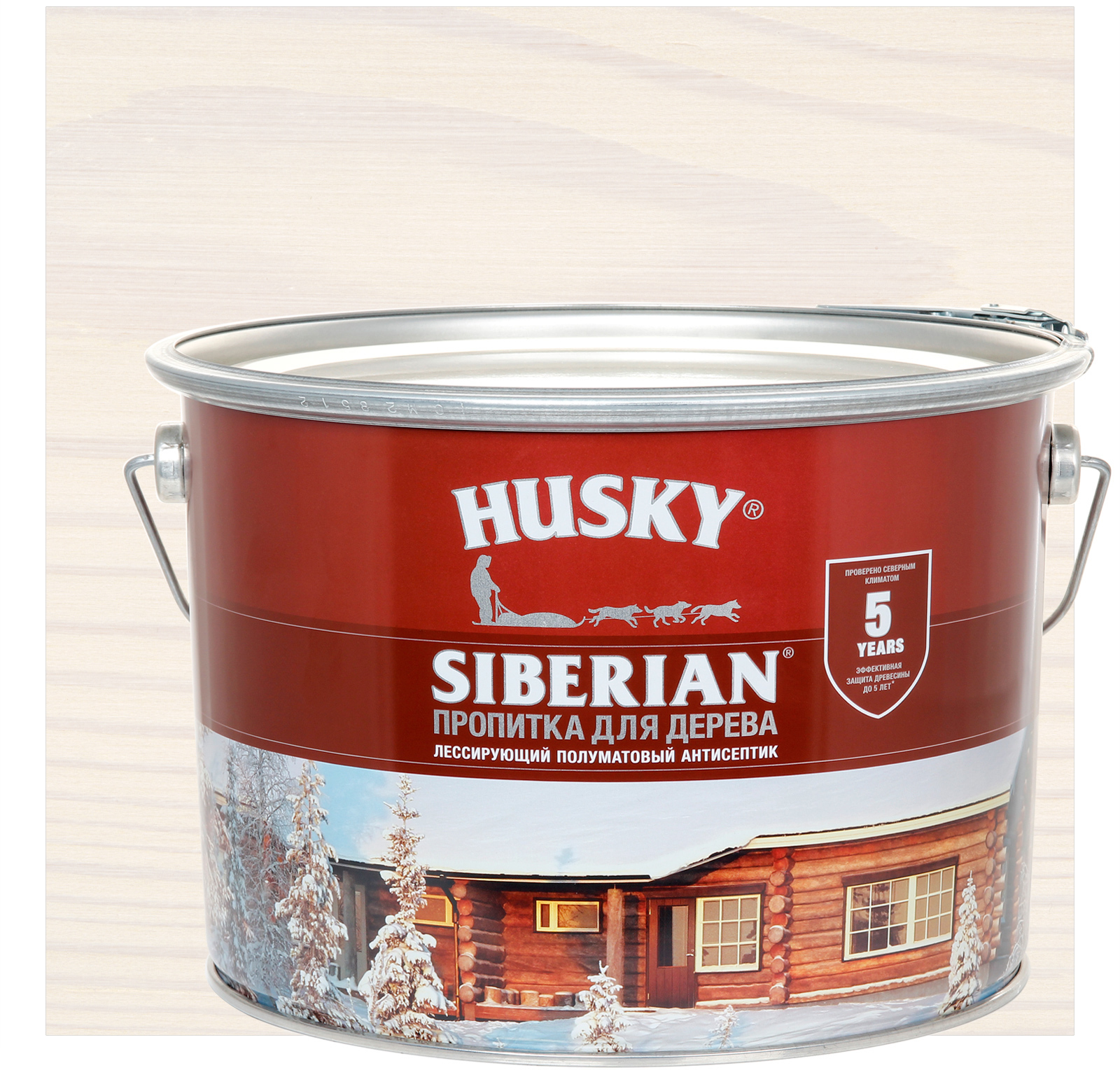 84392089 Пропитка для дерева Siberian полуматовая цвет белый 9 л STLM-0049106 HUSKY