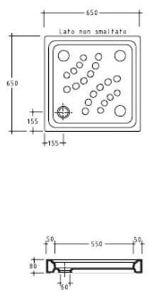 GALASSIA Поддон квадратный нескользящий sun-id-1361100 - Вид №1