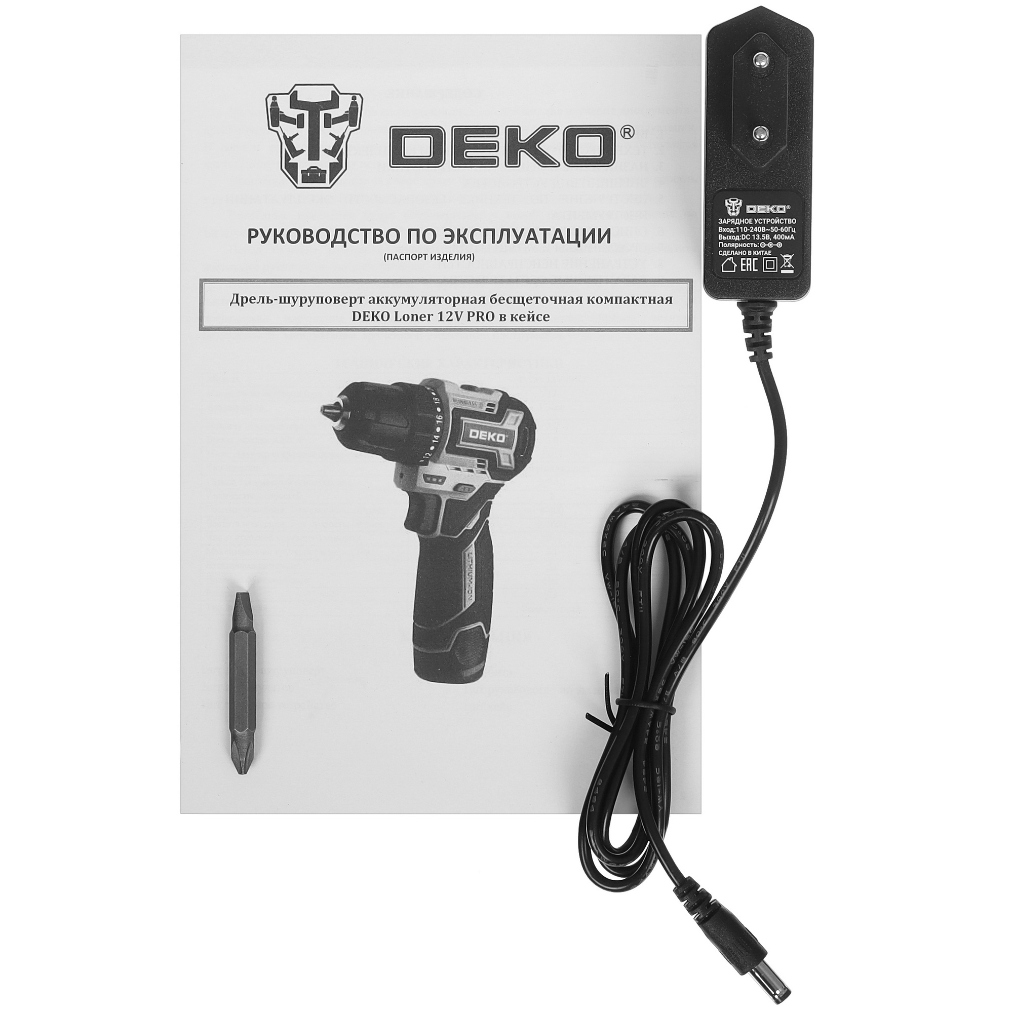 Дрель-шуруповерт DEKO Loner 12V PRO 5463224 STDN-0099761 - Вид №8