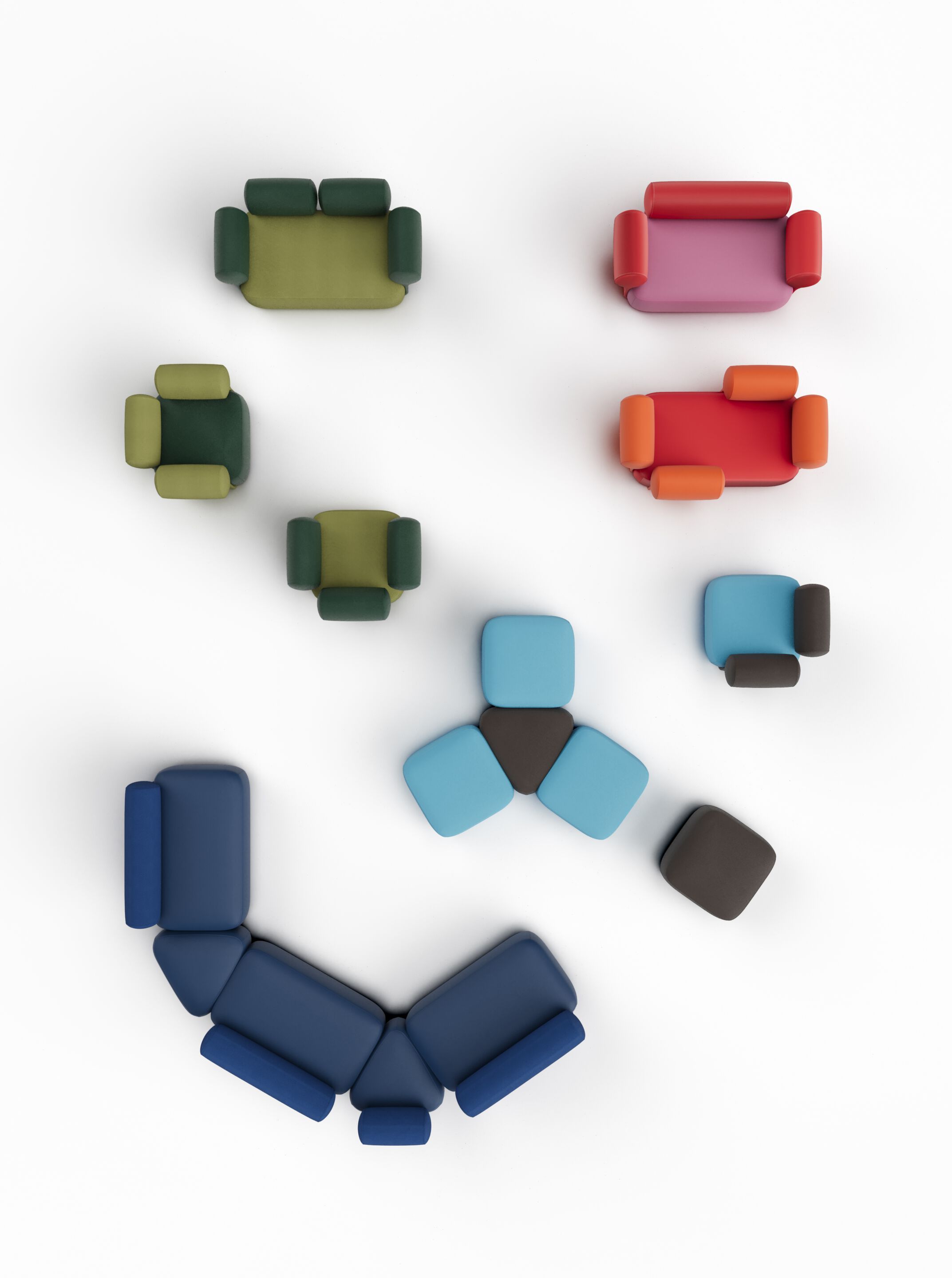 2-местный тканевый диван vis à vis Kastel Klipper ARCH-00005787