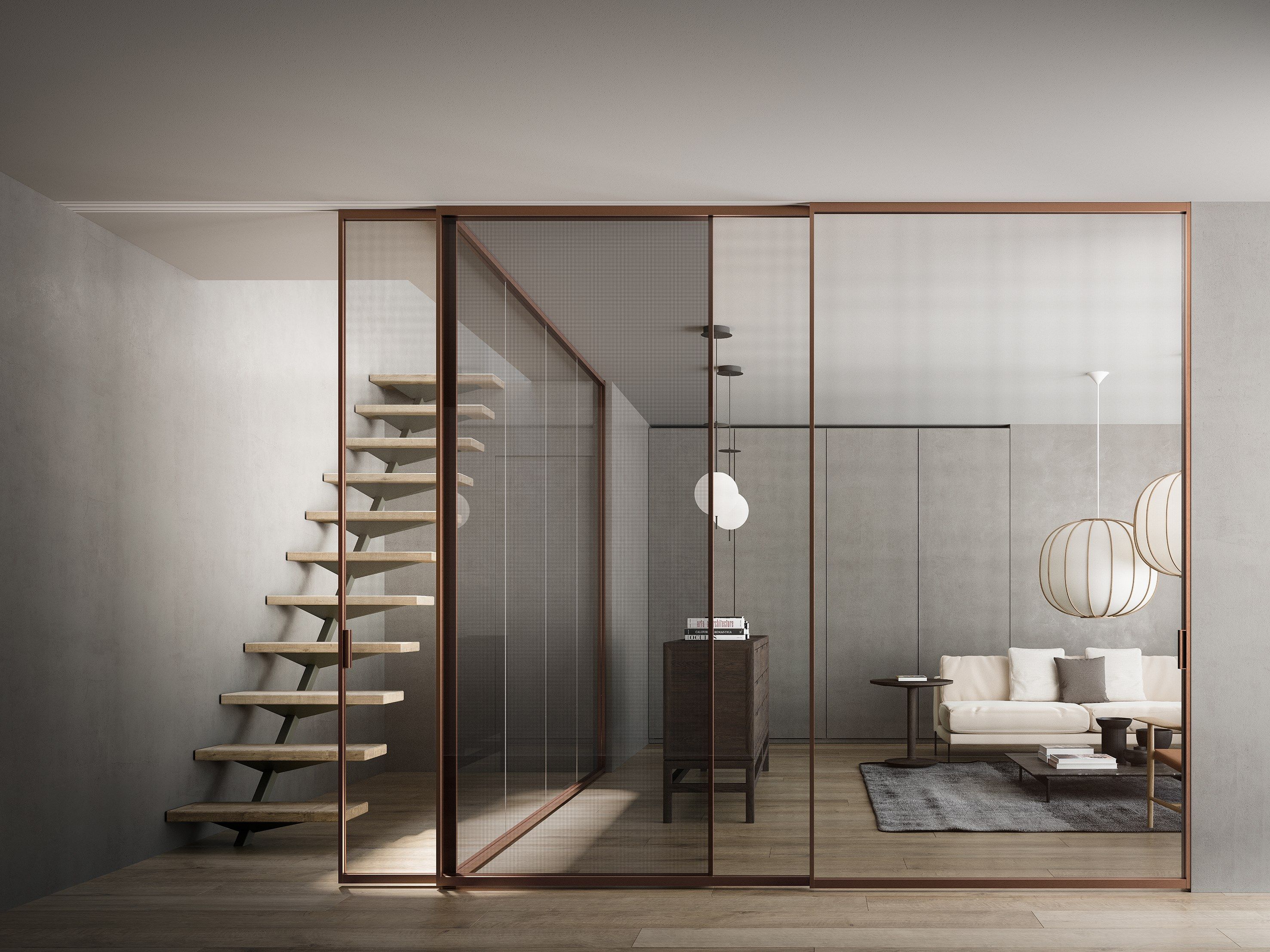 Раздвижные стеклянные двери ADL мифический ARCH-00059135