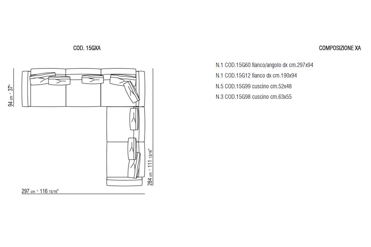 Съемный диван из ткани Flexform Soft Dream ARCH-00140149 - Вид №6