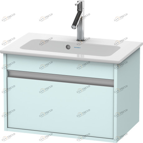 KT642200909 Тумбочка подвесная компакт Ketho #KT6422 600 x 385 мм Светло-голубой матовый декор Duravit