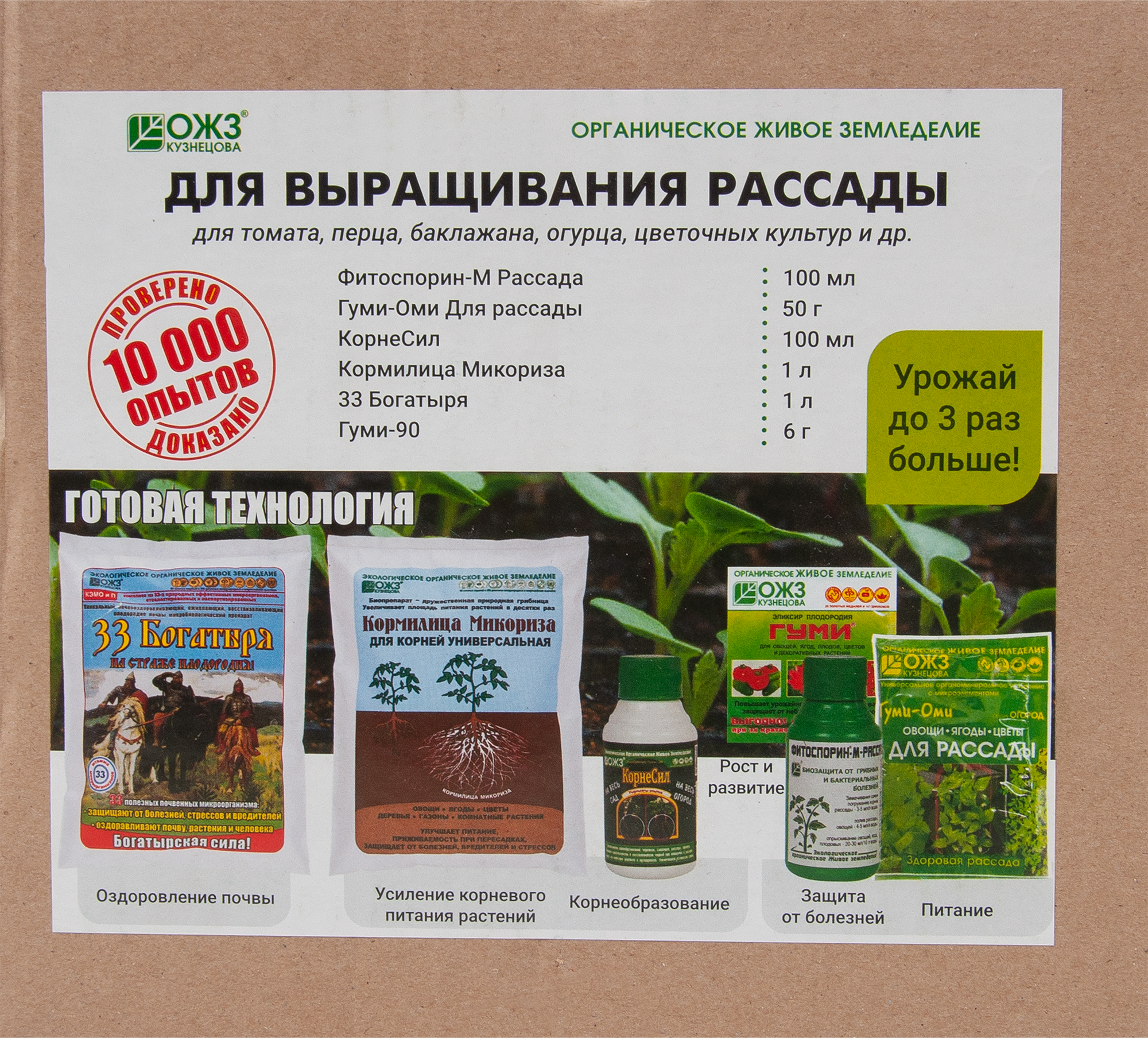 БАШИНКОМ - Комплексный набор для здоровой рассады с биозащитой 83994388 STLM-0045991