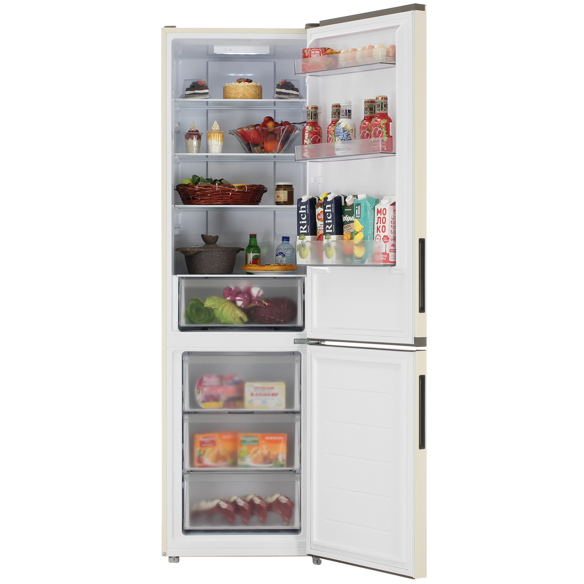 9248217 Холодильник с морозильником   Candy CFN6200C бежевый STDN-0041853 - Вид №5