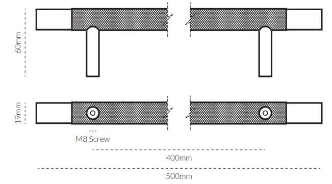 Латунь мост мебельная ручка Lo & Co Interiors Kintore ARCH-00096130 - Вид №18