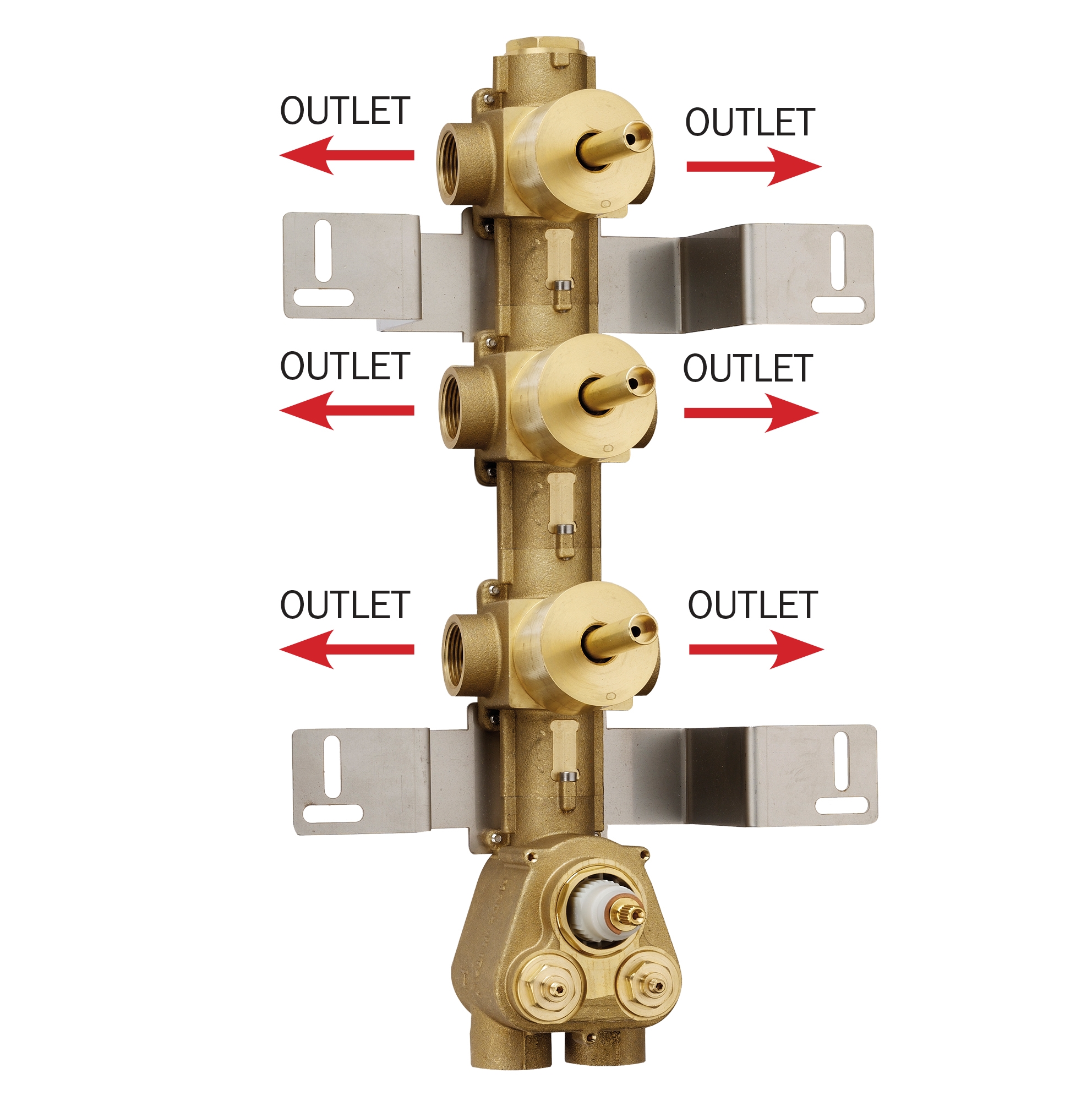 Z031205 + Z030273000 Смеситель & запорный кран Oki 6 Outlets (with diverter) HP BOSSINI  - Вид №1