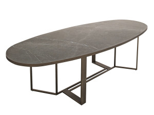 Овальный керамический обеденный стол