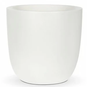 Уличный вазон 54х54 см белый мрамор "Альма" CAPI EUROPE СОВРЕМЕННЫЙ 117219 Белый