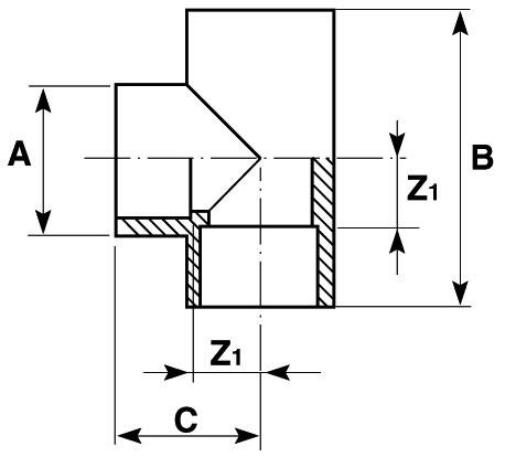 SANIT 672009 не Тройник 90 °, независимо от того, АБС  - Вид №1