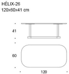 Kendo Mobiliario Низкий прямоугольный журнальный столик из стали и дерева  Hélix-26  - Вид №5