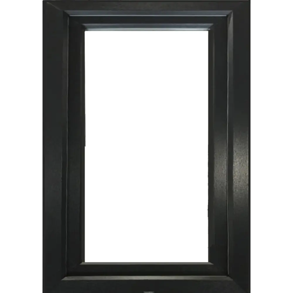 Пластиковое окно ПВХ Deceuninck одностворчатое 600x600 мм (ВхШ) двухкамерный стеклопакет белый/антрацит STLM-2182414 - Вид №1