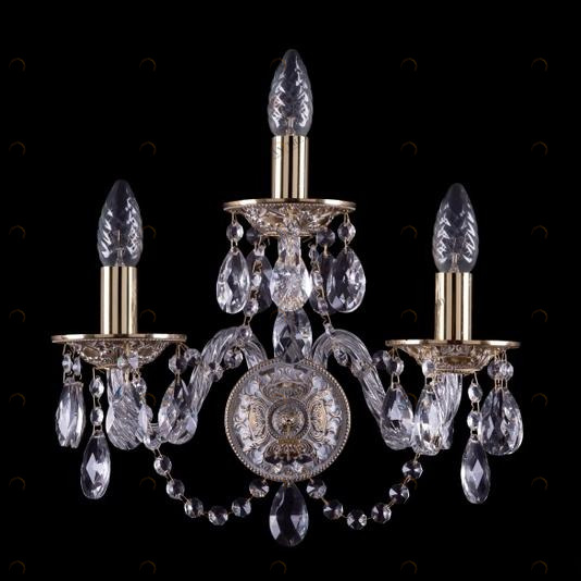 Бра Bohemia Ivele 1610/3/GW BOHEMIA IVELE СВЕЧА 079360 Золото;прозрачный 