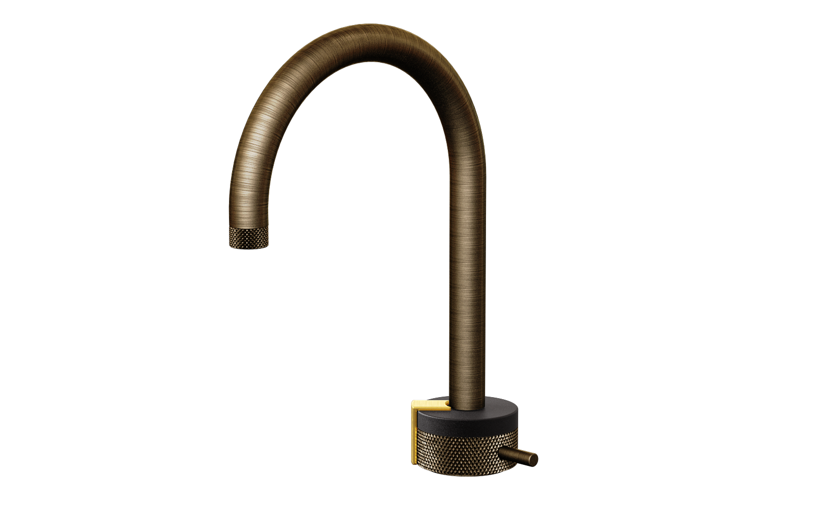 E-11502-R1BK-L2BAU-VBB Однорычажный прогрессивный смеситель для раковины - излив 16см GRAFF MOD+