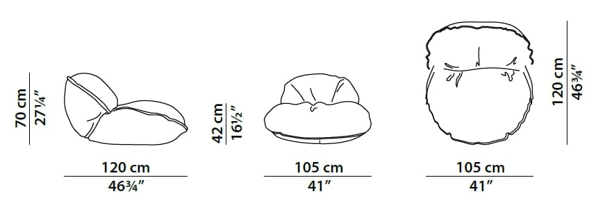 Кожаный мешок сад кресло Baxter MONTREAL ARCH-00024909 - Вид №1
