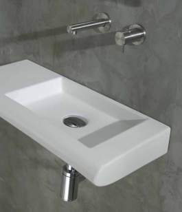L020T0RPV1.101 Подвесная раковина прямоугольная A. e T. Italia CURVET Белый матовый AeT ITALIA - Вид №2