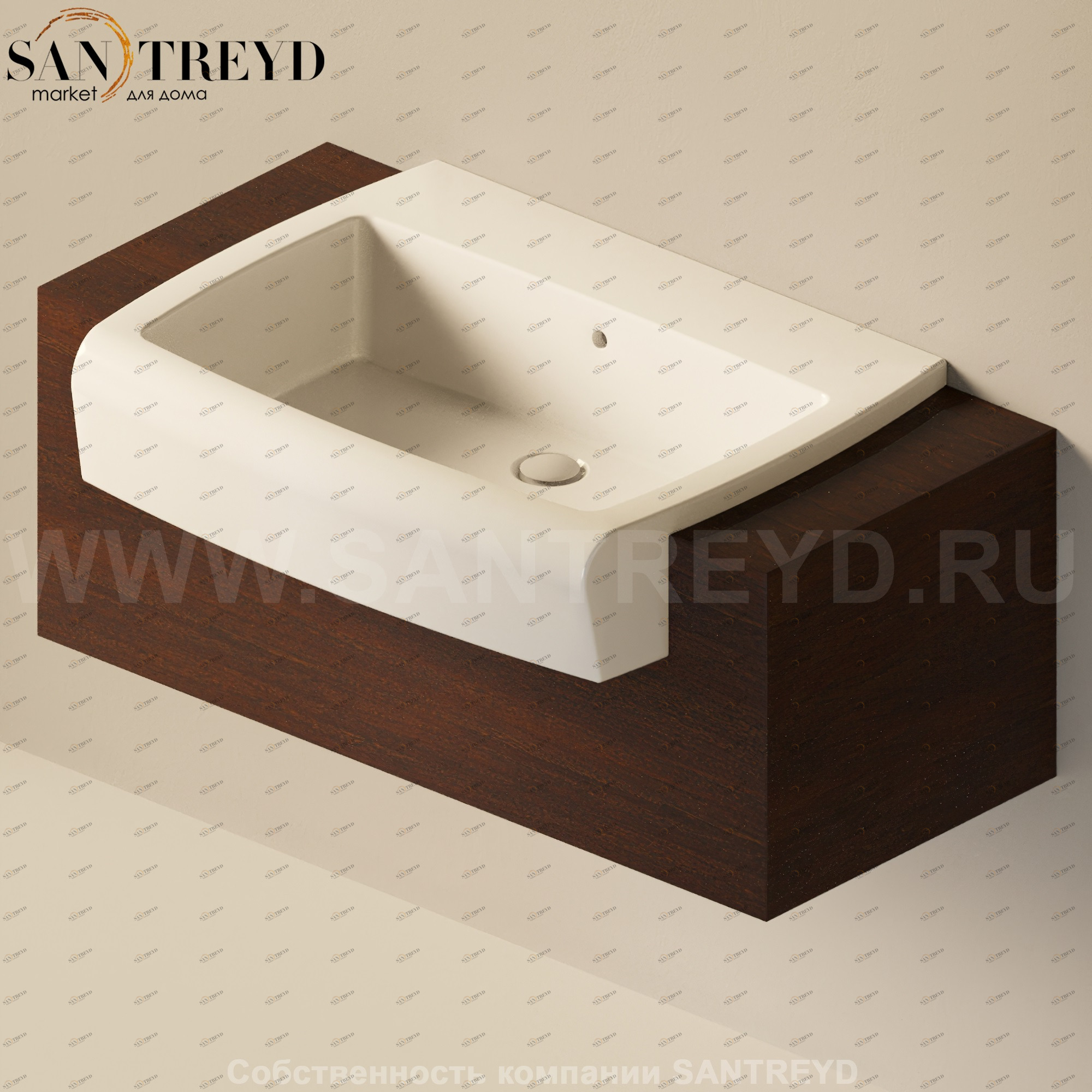 Flaminia UNA Консоль для раковины от 100 до 200 см темный дуб UNA75C1.WD Ceramica Flaminia UNA75C1WD