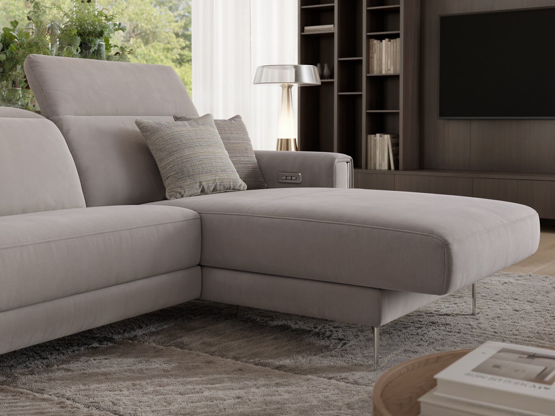 2-местный кожаный диван с полуостровом Sofanella Bellagio ARCH-00151826 - Вид №4