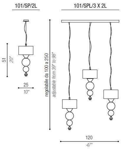 Aiardini Подвесной светильник отраженного света с кристаллами Ginevra sun-id-1388140 - Вид №2