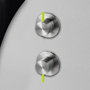 Смеситель для душа матовая сталь с зеленой ручкой Toki Radomonte TKI9SCIL23