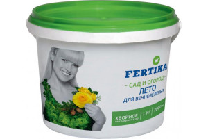 16267729 Водорастворимое удобрение для вечнозеленых Хвойное, лето, 1 кг 4620005610224 Fertika